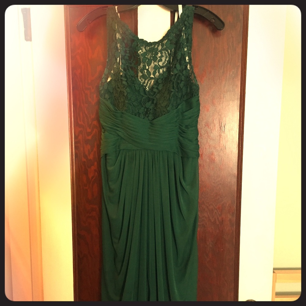 David’s Bridal Bridesmaids Dress in Evergreen